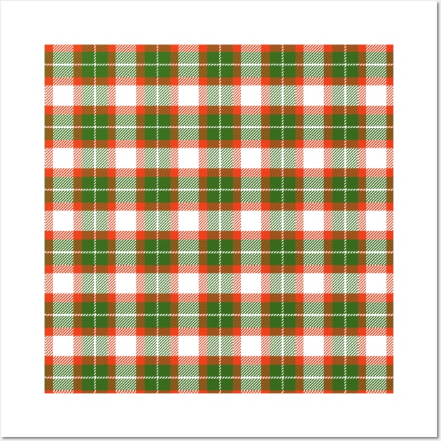 Christmas Plaid Pattern Wall Art by Designoholic